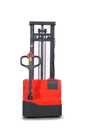 Conform to EN 1757-1CE marked & platedTurning radius: 1485mm, Fork Length mm: 1150, Fork Width mm: 570, Height of Mast Lowered/Raised mm: 1994/3424Battery voltage: 2 x 12/8 5 V / Ah powerful maintenance free batteriesBuilt in charger as standard, together with battery discharge indicator with automatic lift cut off function, ensure high battery lifetimeFully powered stacker, with duplex mast lifting, that provide smooth travel & lift with easy to operate controlsHigh quality hydraulic pump ensures very little noise, maximum efficiency, durability & shortens the lifting timeFour wheel supporting design at the driving end, with offset tiller for perfect view, allows stable & safe operation when the truck is used for high position stackingCompact & ergonomic design improves operator performanceCapacity kg evenly distributed: 1000