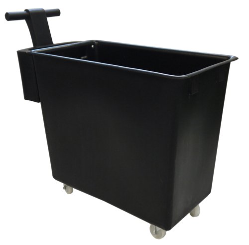 100% Recylced Polyethylene Mobile Tapered Truck with Handle; 200L; Black