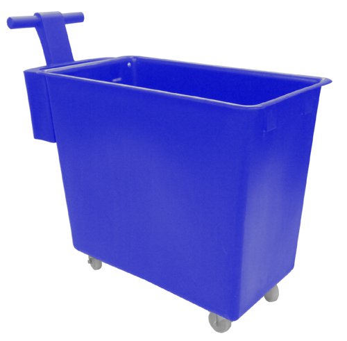 Food Grade Mobile Tapered Truck with Handle; 200L; Blue