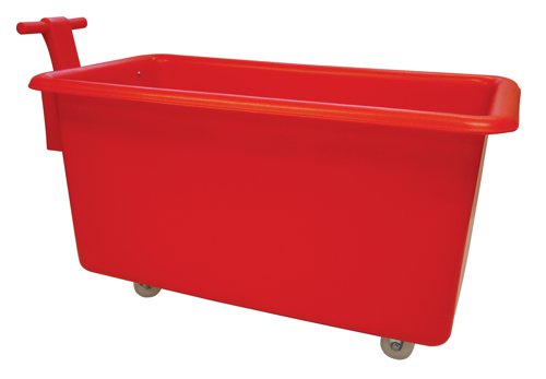 Food Grade Mobile Tapered Truck with Handle; 455L; Red