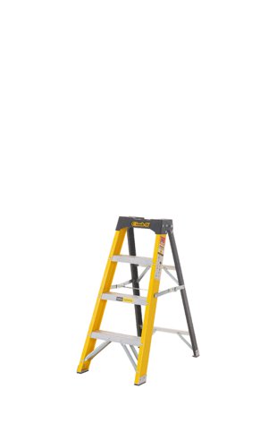 Climb-It® Glass Fibre Swingback Stepladder; 3 Tread; 150kg; Yellow/Black