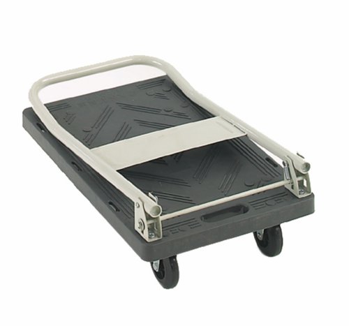 Folding Platform Trolley; 600 x 385 x 820; Fixed/Swivel Castors; Steel/Plastic; 120kg; Grey