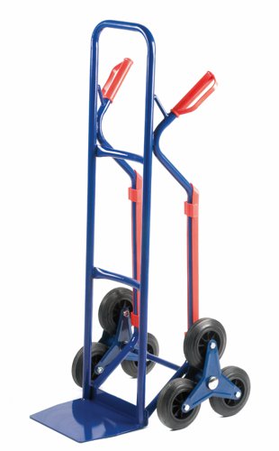 Stairclimber with Skids; 3 Star Wheels; Steel; 60/150kg; Blue