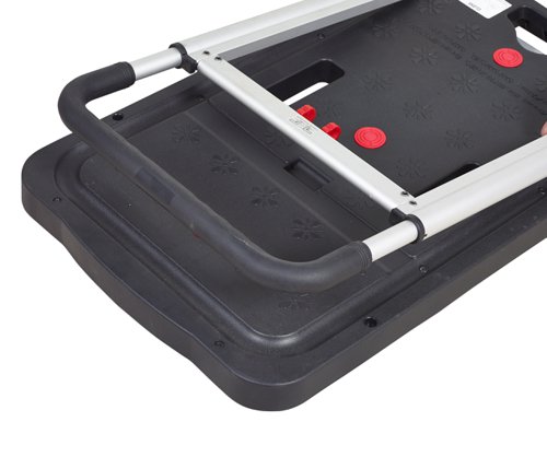 Foldaway Platform Trolley with 2 Folding Box; Plastic/Aluminium; 120kg; Black/Grey