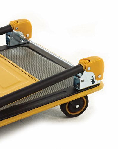 Deluxe Folding Trolley; 740 x 482 x 830; Fixed/Swivel Castors; Steel; 150kg; Yellow/Black/Grey GIK02Y