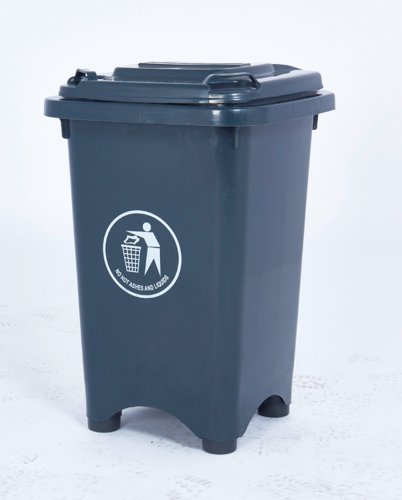 Static Bin; 50L; 30% Recycled Polyethylene; Dark Grey | LFB50Z_DGrey | GPC Industries Ltd