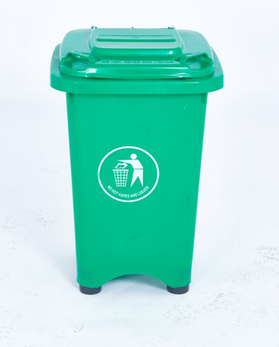 Static Bin; 50L; 30% Recycled Polyethylene; Green | LFB50Z_Green | GPC Industries Ltd