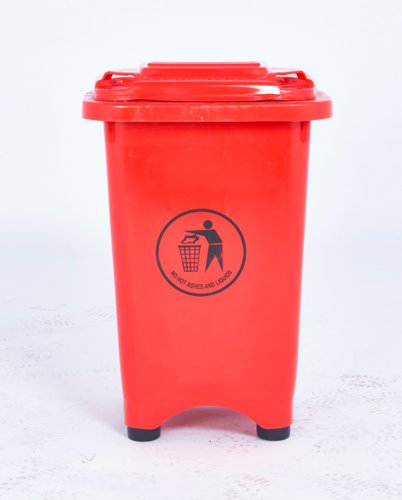 Static Bin; 50L; 30% Recycled Polyethylene; Red/Orange GPC Industries Ltd