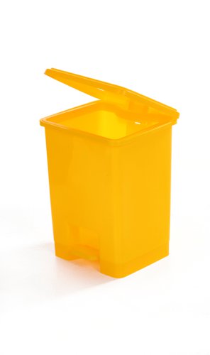 Ideal for offices, warehouses, schools &?factories etcManufactured from high quality polypropyleneHygienic & easy to wipe cleanLarge pedal for easy operationSet of 3 Bins to be ordered in the same coloursConforms to EN 840