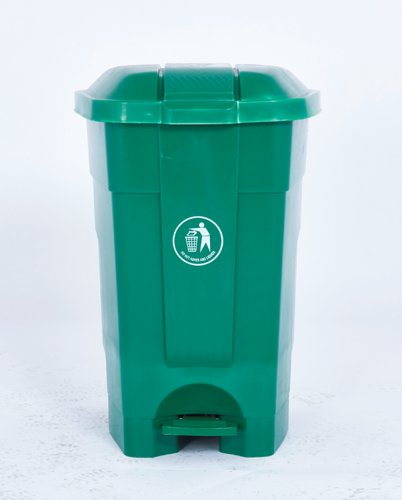 LPB70Y_Green | Conforms to EN 840Manufactured from 30% recycled polyethylenePedal for easy operation