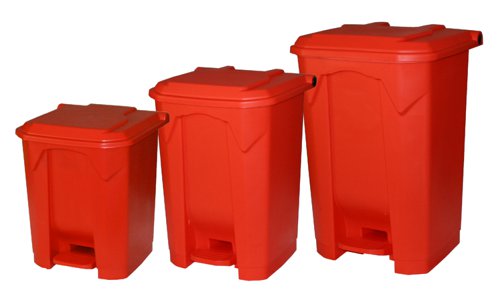 Pedal Bin; 50L; Polypropylene; Red  | LPB50Z_Red | GPC Industries Ltd