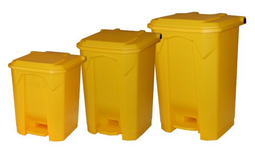 Pedal Bin; 80L; Polypropylene; Yellow