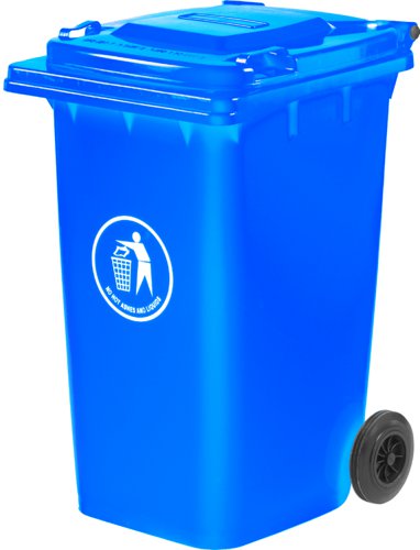 Wheelie Bin; 240L; 30% Recycled Polyethylene; Blue