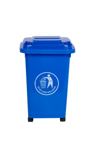Wheelie Bin; 30L; 30% Recycled Polyethylene; Blue