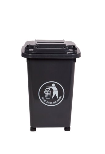 Wheelie Bin; 30L; 30% Recycled Polyethylene; Dark Grey