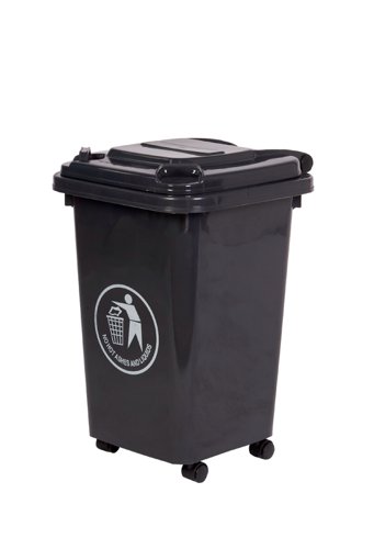 Wheelie Bin; 30L; 30% Recycled Polyethylene; Dark Grey GPC Industries Ltd