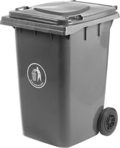 Wheelie Bin; 360L; 30% Recycled Polyethylene; Dark Grey