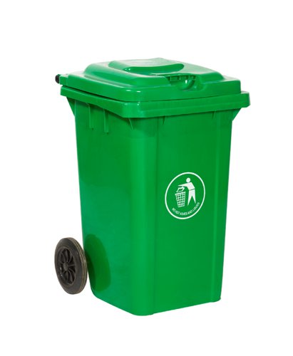 Wheelie Bin; 80L; 30% Recycled Polyethylene; Green | LWB80Y_Green | GPC Industries Ltd