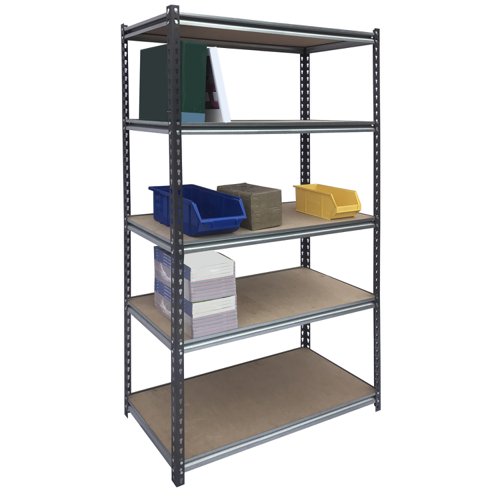 MRS1060Z | Incredible strength & rigidity with an easy to use interlocking systems - no nuts or boltsHammerite finish powder coated uprightsGalvanised beams give a corrosion resistant finishCapacity of each shelf is 175kg U.D.L with an overall load capacity of 875kg