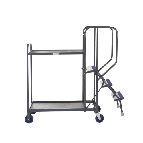 Stepped Picking Trolley, 2 Tier, 3 Step, 800 x 500 Timber GPC Industries Ltd