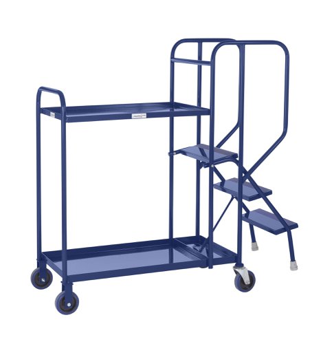 Stepped Picking Trolley, 2 Tier, 3 Step, 800 x 500 Steel