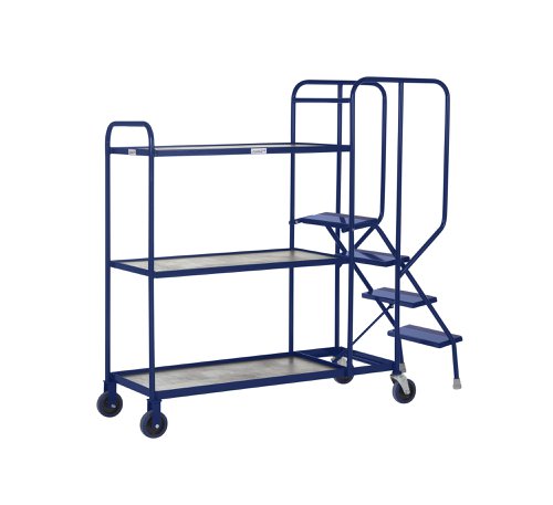 Stepped Picking Trolley, 2 Tier, 3 Step, 800 x 500 Timber