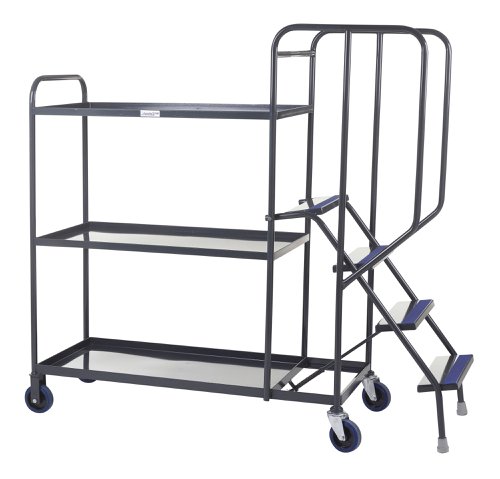 Stepped Picking Trolley, 3 Tier, 4 Step, 1000 x 500 Steel GPC Industries Ltd