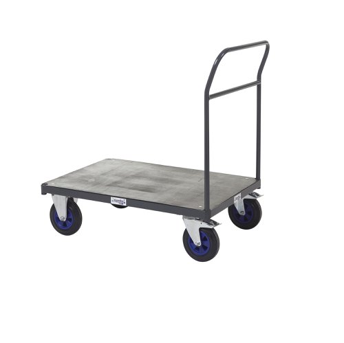 PAPT400Y | This unit has a single bar end and is manufactured from a strongsteel frame & timber decks. These platform trucks are designed tocarry up to 600kg of goods.