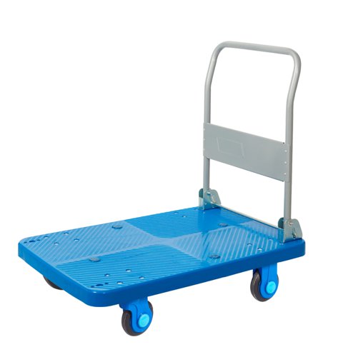 Proplaz® Super Silent Platform Trolley; Super Silent Castors; Steel/Plastic; 300kg; Blue/Grey