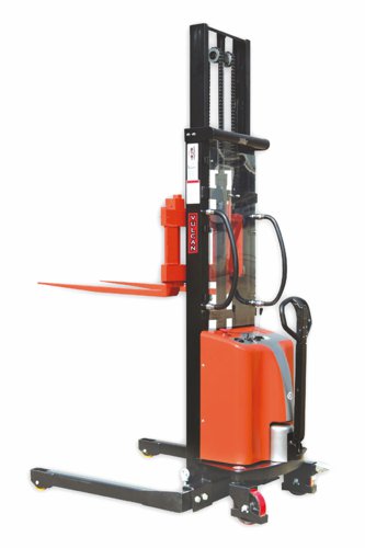Vulcan® Manual Straddle Stacker; Fork Length mm: 1150; Raised Fork Height mm: 3000; 1000kg; Steel; Black/Orange