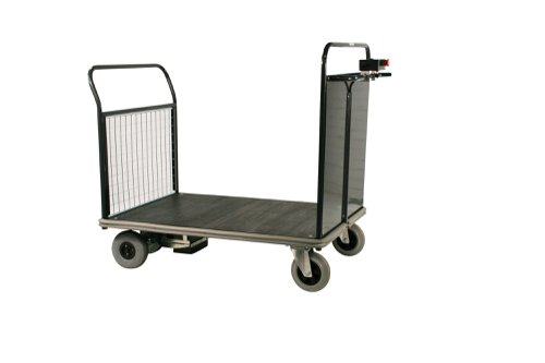 Powered Platform Truck - Steel End with Mesh Opp End - Large