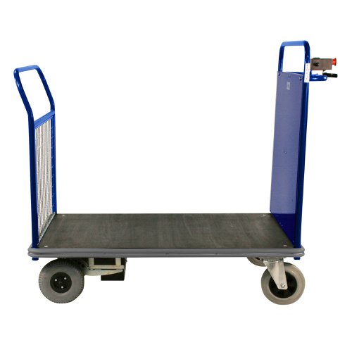 Powered Platform Truck - Steel End with Mesh Opp End - Small PWPT402YBL