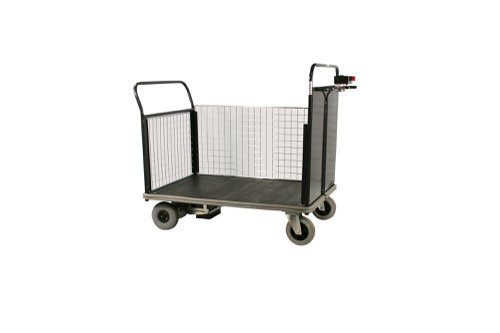Powered Platform Truck - Steel End with Mesh Side & Opp End - Small