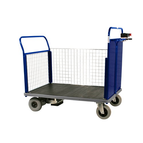 Powered Platform Truck - Steel End with Mesh Side & Opp End - Small