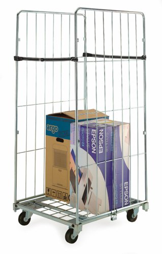 Demountable Roll Container; 2 Sides & straps; Internal Height mm: 1360; 500kg; Silver