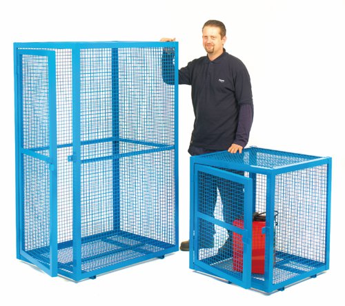 Security Cage; 1630 x 1400 x 1000; Double Door; 500kg; Blue