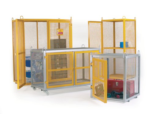 Security Cage; 1680 x 2070 x 700; Double Door; 500kg; Yellow