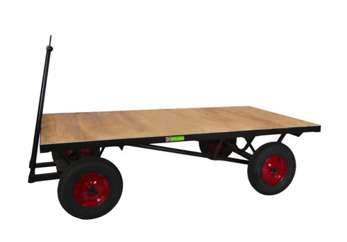HD TURNTABLE TRUCK - 1500 x 750mm Platform - Flat Deck - 400mm Pneumatic Wheels