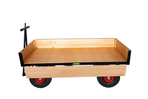 HD TURNTABLE TRUCK - 1500 x 750mm Platform - 200mm Deep Hinged Sides - 355mm Cushion Wheels