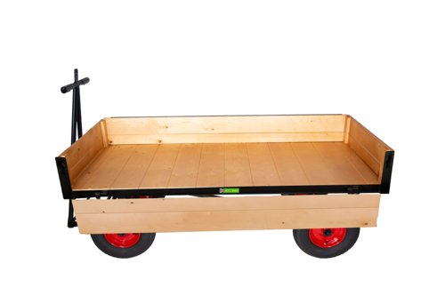 HD TURNTABLE TRUCK - 1500 x 750mm Platform - 200mm Deep Hinged Sides- 400mm Pneumatic Wheels