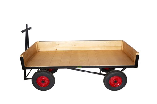 HD TURNTABLE TRUCK - 1500 x 750mm Platform - 200mm Deep Slide in Sides- 400mm Pneumatic Wheels
