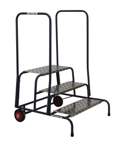 SWW23C | These Climb-It® Wide Work Steps with chequer plate treads are manufactured from strong tubular steel. This range comes with optional side handrails for extra support when in use.
