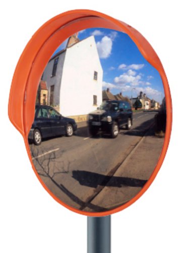 Traffic Mirror with Hoods; 450mm dia; Orange