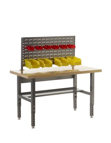 ADJUSTABLE HEIGHT WORKBENCH with Louvre Panel