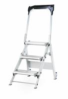 Climb-It® Easy Slope Aluminium Folding Leader Step; 3 Tread; Aluminium; 150kg; Silver