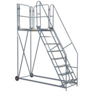 Work Platform - Stand. Incline - 1200mm Platform - 4 Tread - Grey