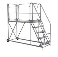 Work Platform - Stand. Incline - 1800mm Platform - 3 Tread - Grey