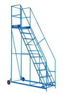 Warehouse Steps - 600mm Platform - 12 Tread - Blue