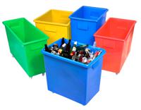 Proplaz® Xtra Food Grade Polyethylene Bottle Skip; 135L; Blue