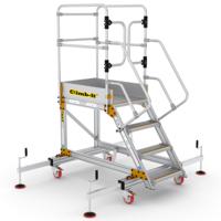 Extra Large Platform Safety Steps with Adjustable Stabilisers - 4 Tread